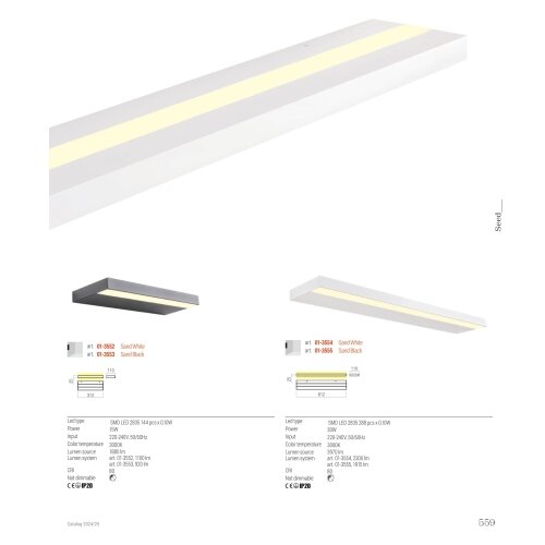  Redo 01-3554 - LED zidno svetlo SEED LED/30W/230V belo Slike