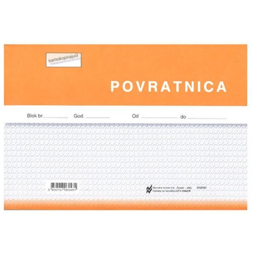 NARODNE NOVINE-UT I-19/NCR POVRATNICA; Blok 3 x 50 listova, 21 x 14,8 cm Cene