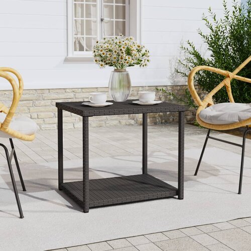 vidaXL Bočni stolić crni 55 x 45 x 49 cm od poliratana Cijene