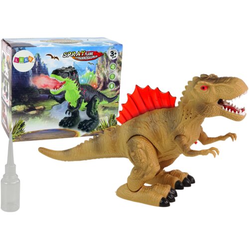  Dinosaur Breathes Fire Steam Lights Battery Pack Brown Cene