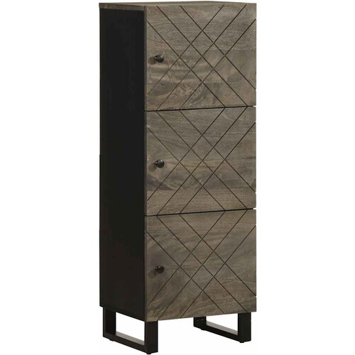  Visoka komoda crna 40 x 33 x 110 cm od masivnog drva manga Cijene