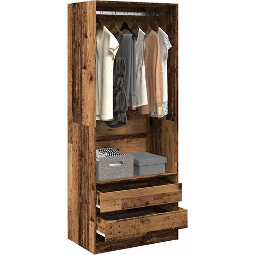 vidaXL Ormar boja staro drvo 80 x 50 x 200 cm od konstruiranog drva Cijene