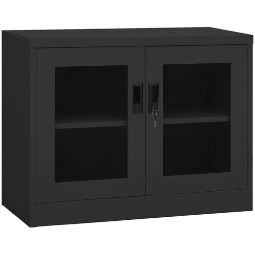 vidaXL uredski ormarić antracit 90 x 40 x 70 cm čelični Cene