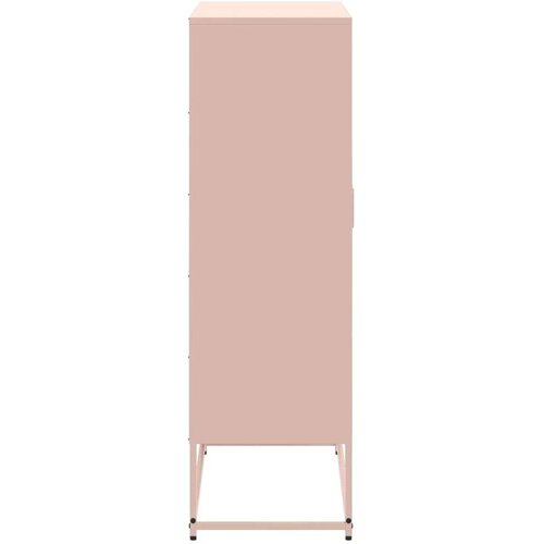 vidaXL Visoka komoda ružičasta 68,5 x 38,5 x 123,5 cm čelična Cene