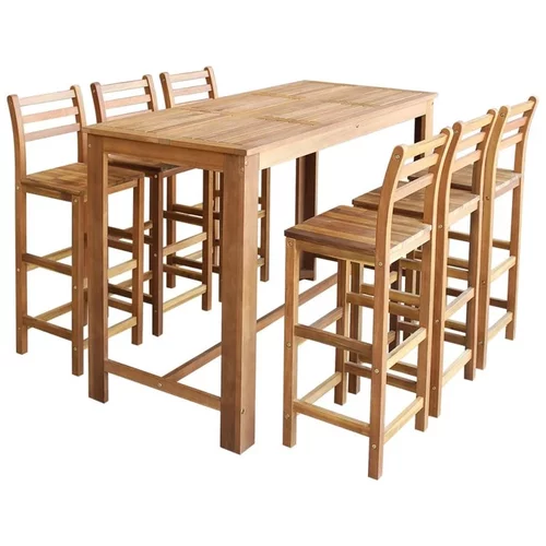  Barska miza in stoli 7 kosov trakacijev les