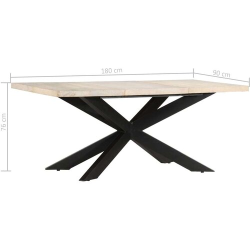 vidaXL Blagovaonski stol od izbijeljenog drva manga 180 x 90 x 76 cm Cijene