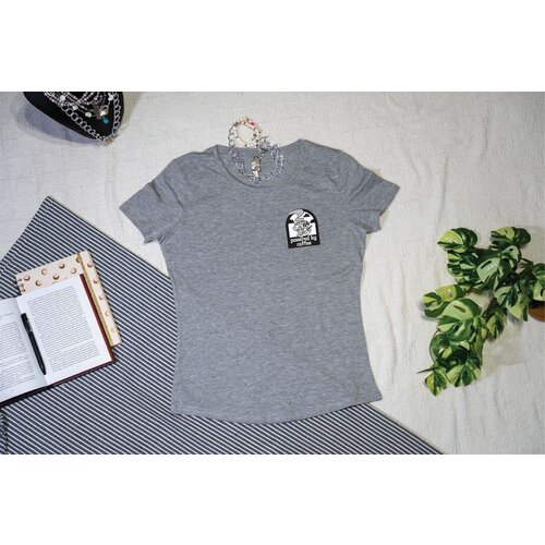 POWERED by coffee - Strukirana majica Pepeljasta XL Cene