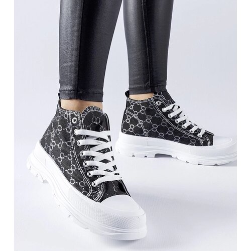 Gemre Black sneakers adorned with Terenzio monogram Slike
