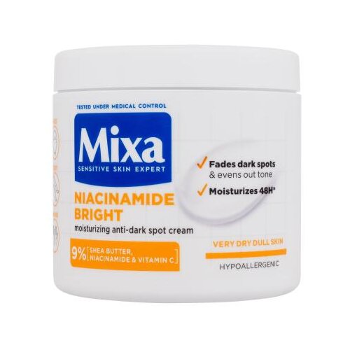 Mixa Niacinamide Bright Moisturizing Anti-Dark Spot Cream krema za tijelo 400 ml za žene Slike