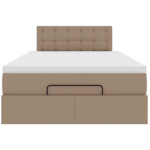 VidaXL Okvir kreveta s madracem cappuccina 120x200cm umjetna koža Slike