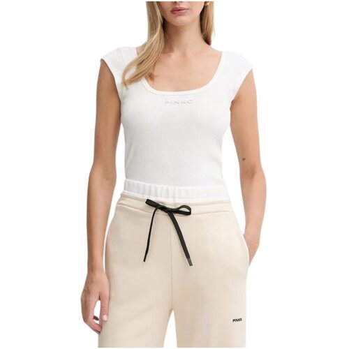 Pinko Majice brez rokavov 105511A338 Bela Slike