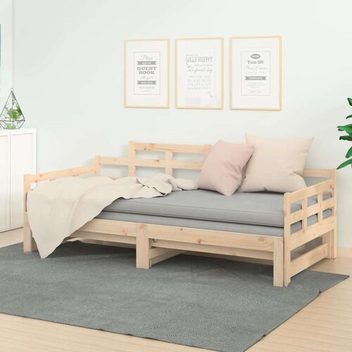  Izvlečna dnevna postelja trdna borovina 2x(80x200) cm, (20644255) Cene