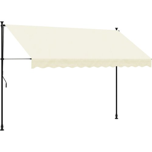 Maison Chic Zložljiva tenda - Senčniki krem 300x150 cm tkanina in jeklo, (22038138) Slike