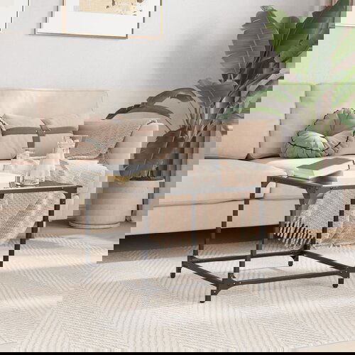 vidaXL Stolić za kavu s crnom staklenom površinom 50x50x40 cm čelik Cijene