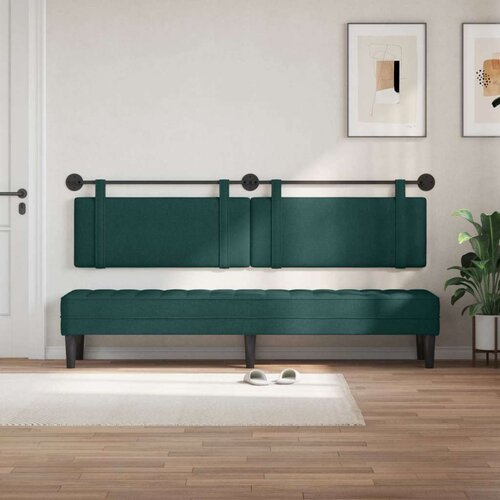  Držeće uzglavlje Zidne Tamnozelena 210 x 55 x 5 cm tkanina - Tamnozelena 200 cm bez LED svjetla Slike