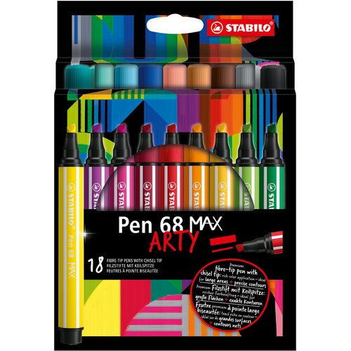 Stabilo fiber pen pero 68 MAX, etui 18 ARTY, (21655311) Slike