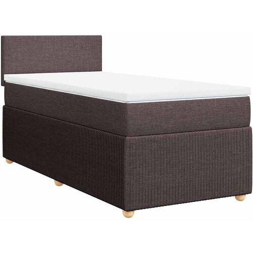 Maison Chic Box spring postelja - Vzmetna postelja z vzmetnico temno rjava 90x200 cm blago SL23909, (21891110) Cene