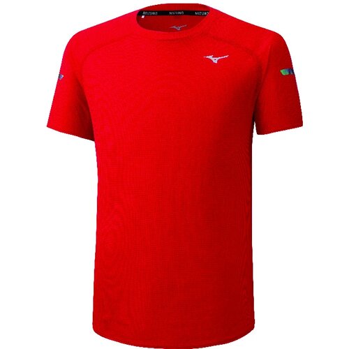 Mizuno Pánské tričko DryAeroFlow Tee červené, S Slike