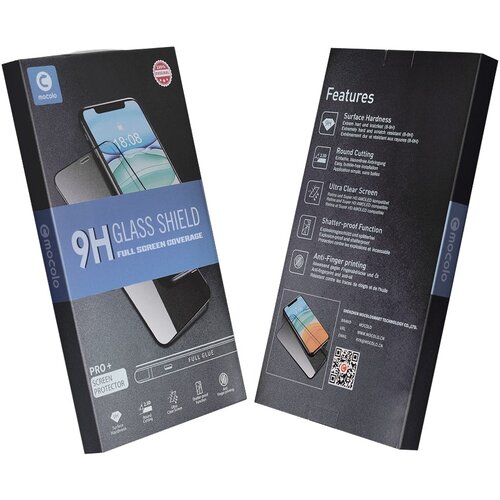Mocolo 2.5D ukrivljeno polno lepljivo steklo - Motorola G51 5G - črna Slike