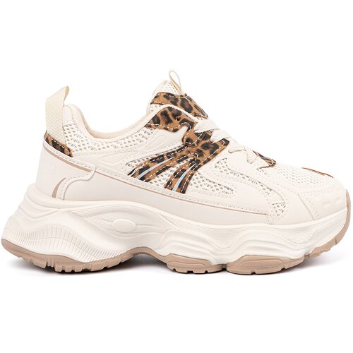 Shelvt Sneakers with a thick leopard print sole Cene