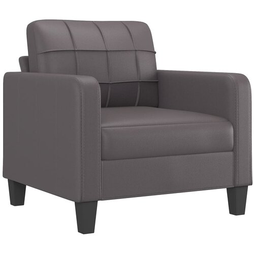  4-dijelni set sofa s jastucima sivi od umjetne kože Slike
