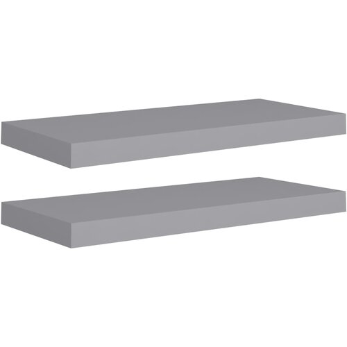 Maison Chic 2 kosi Stenske Police - Viseče police sive 60x23,5x3,8 cm MDF, (21758627) Slike