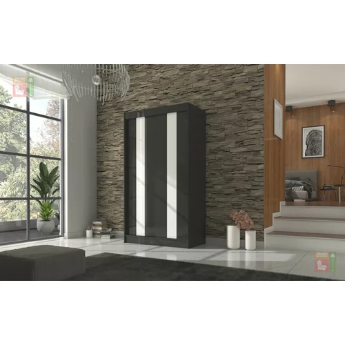 ADRK Furniture Garderobna omara z drsnimi vrati Karen - 120 cm