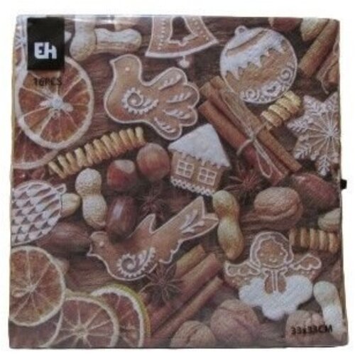 Koopman novogodi&amp;scaron;nje salvete 33x33cm, vi&amp;scaron;e motiva, 16 komada Slike