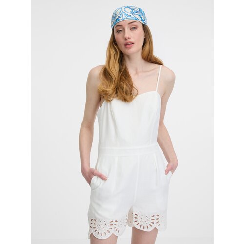 Orsay White women&amp;#039;s short jumpsuit - Women&amp;#039;s Slike
