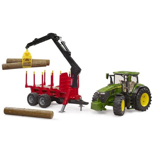 Bruder John Deere 7R 350 traktor s prikolicom i trupcima 03154 Slike