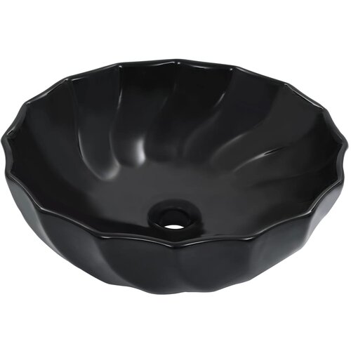 VidaXL umivaonik 46 x 17 cm keramički crni Slike