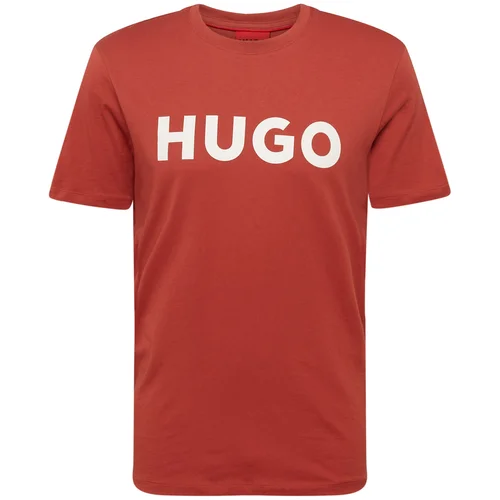 HUGO Red Majica 'Dulivio' ognjeno rdeča / bela