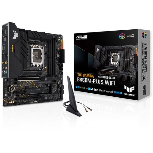 Asus TUF GAMING B660M-PLUS WIFI, DDR5, SATA3, USB3.2Gen2x2, DP, WiFi, LGA1700 mATX Cene