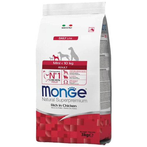 Monge hrana za odrasle pse mini rasa bogata piletinom (800g, 3kg i 7,5kg) 3kg Cene
