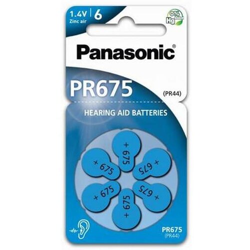 Panasonic PR 675 Zinc Air 6 pcs. Hearing Aid Cells - baterije za slu&amp;scaron;ni aparat Slike
