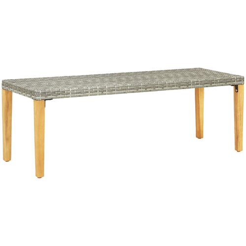 VidaXL Vrtna klop 80 cm poli ratan siva, (20658297) Slike