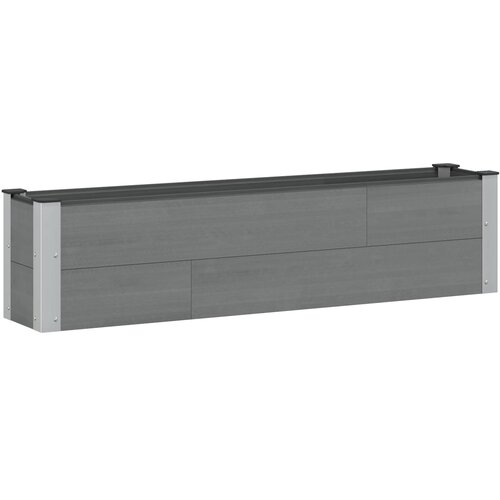  Povi&scaron;ena gredica - Vrtna gredica Siva 150 x 30 x 36 cm WPC i aluminij - 150 x 30 x 36 cm Siva Cijene
