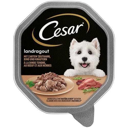 Cesar zdjelice 14 x 150 g - Landragout s puretinom, govedinom i biljem Slike