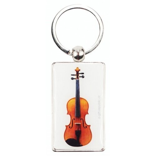  AGIFTY K 1042 Keyring violin white 8.5*3 cm - privjesak za ključeve Slike