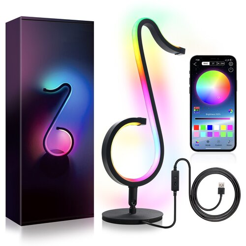 Venisymlis Led Nočna Lučka, Barvita Nočna Lučka Usb, Namizna Svetilka Rgb Z Možnostjo Zatemnitve, Namizna Svetilka Rgb V Glasbenem Načinu, (22068281) Cene