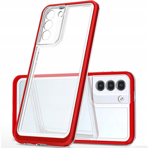 HURTEL clear etui case obudowa pokrowiec z ramką do samsung galaxy S21+ czerwony, (21910534) Cene