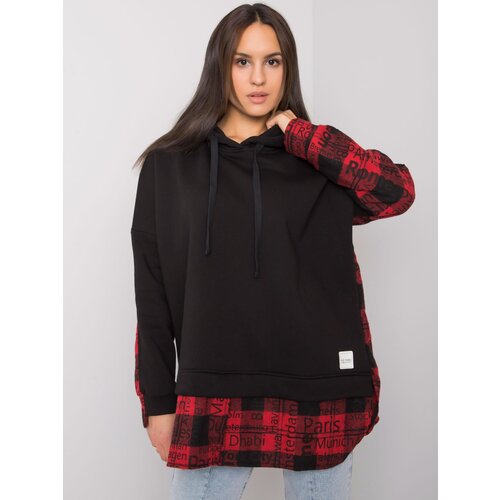 RUE PARIS Sweatshirt-RV-BL-7312.14-black-red Cene