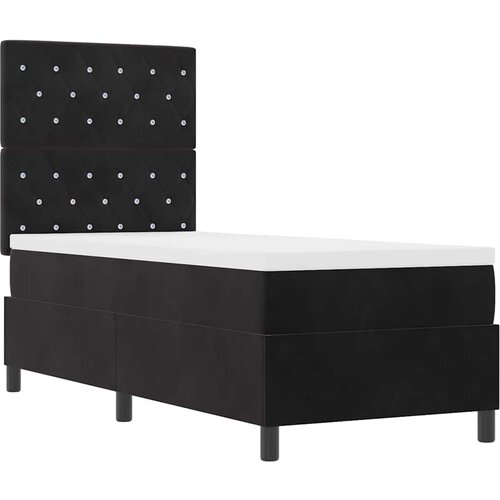  LED Box Spring Krevet s madracem Crna 80 x 200 cm Bar&amp;scaron;un Slike