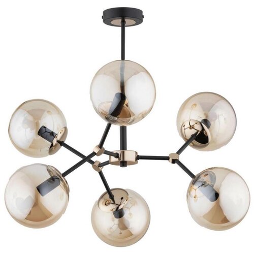  Luster na šipci FOTON 6xE14/40W/230V crna/bež Cene