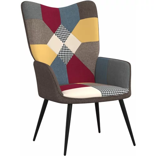 vidaXL stolica za opuštanje s uzorkom patchworka od tkanine