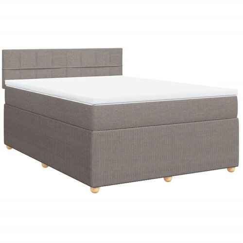 Maison Chic Box spring postelja - Vzmetna postelja z vzmetnico taupe 140x190 cm blago SL11581, (21884114) Cene
