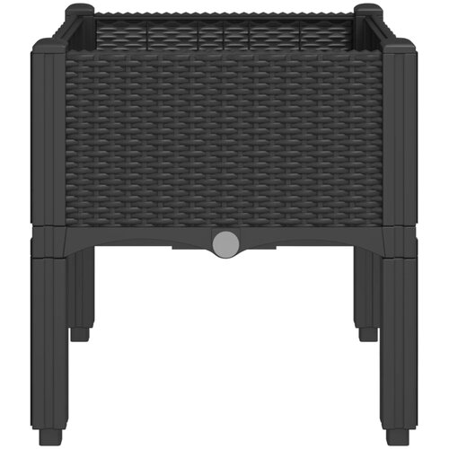  Vrtna sadilica s nogama crna 40 x 40 x 42 cm PP Slike