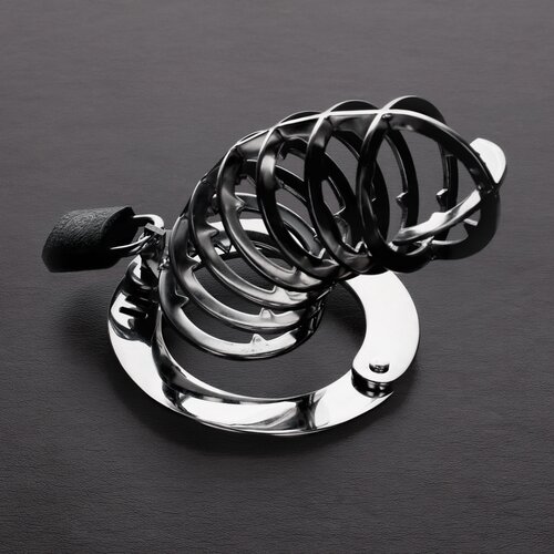 Triune The Spiked Chasity Cage Stainless Steel Cene