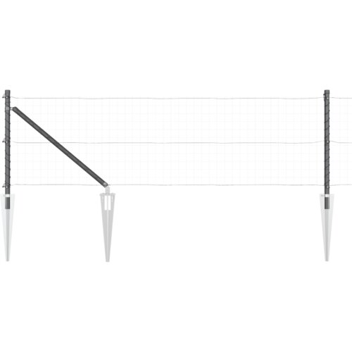  Set stupova za ograde 13 pcs Siva &amp;Oslash;32mm 100 cm Metal Slike