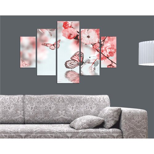 Wallity ST111 multicolor decorative mdf painting (5 pieces) Cene